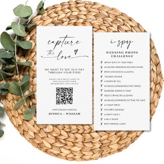 I Spy Wedding Game | Capture The Love QR Code Enclosure Card
