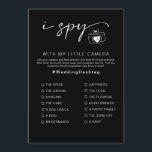 I Spy wedding Game for Reception Photo Hunt Game Programme<br><div class="desc">Modern Minimalist i Spy Wedding Hashtag Game I Spy Wedding Game Template,  Hashtag Game,  Wedding Scavenger Game, Wedding Photo Hunt Game,  Reception</div>