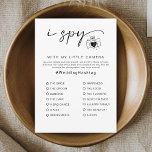 I Spy wedding Game for Reception Photo Hunt Game Programme<br><div class="desc">Modern Minimalist i Spy Wedding Hashtag Game I Spy Wedding Game Template,  Hashtag Game,  Wedding Scavenger Game, Wedding Photo Hunt Game,  Reception</div>