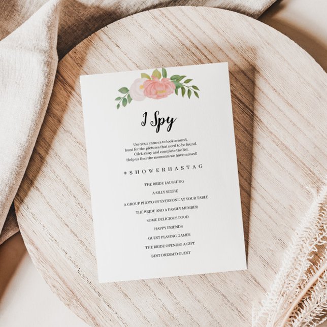 I spy Wedding or Bridal Shower Game Card (Creator Uploaded)