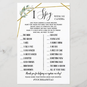 I Spy wedding reception bilingual activity