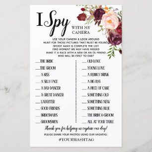 I Spy wedding reception game english spanish