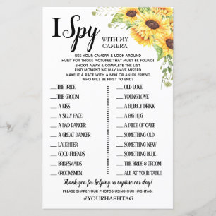 I Spy wedding reception game english spanish