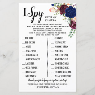 I Spy wedding reception game english spanish