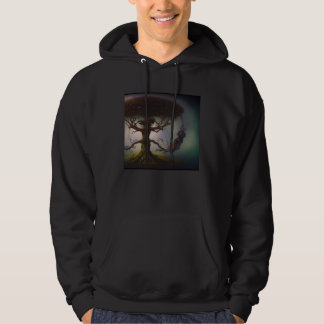I Spy With My Big Eye  Surreal Tree AI Hoodie