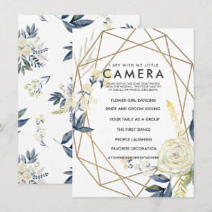 I Spy With My Little Camera Wedding Game Invitation