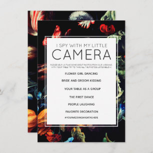 I Spy With My Little Camera Wedding Game Invitation