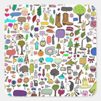 I spy with my little eye square sticker