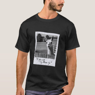 I Spy with My Llama Eye, Funny Peeking Llama Anima T-Shirt