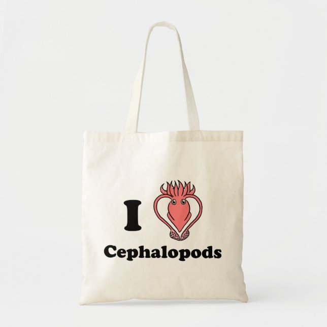 I Squid Cephalopods Tote Bag (Front)