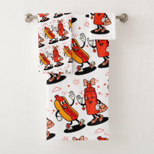 I Squirt On Juicy Wieners Adult Humour Funny Bath Towel Set