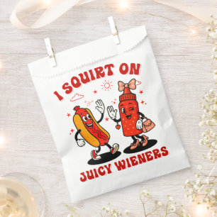 I Squirt On Juicy Wieners Adult Humour Funny Favour Bags