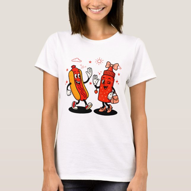 I Squirt On Juicy Wieners Adult Humour Funny T-Shirt (Front)
