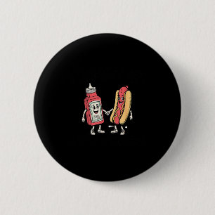 I Squirt On Juicy Wieners Hot Dog Funny Joke Retro 6 Cm Round Badge