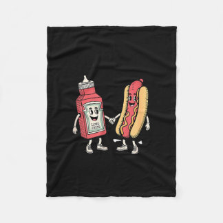I Squirt On Juicy Wieners Hot Dog Funny Joke Retro Fleece Blanket
