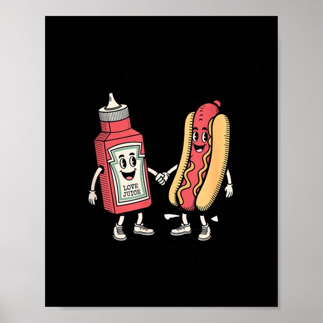 I Squirt On Juicy Wieners Hot Dog Funny Joke Retro Poster (Front)