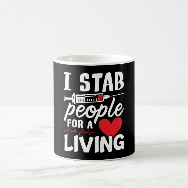 I Stab People For A Living Dialysis Technician Coffee Mug (Center)