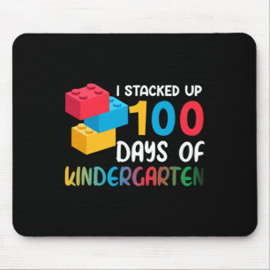 I Stacked Up 100 Days of Kindergarten Building Blo Mouse Mat