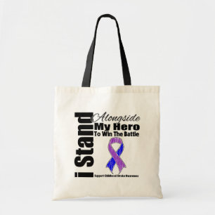I Stand Alongside My Hero Childhood Stroke Tote Bag