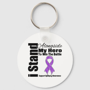 I Stand Alongside My Hero Epilepsy Key Ring