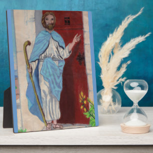 I STAND AT THE DOOR AND KNOCK, JESUS plaque