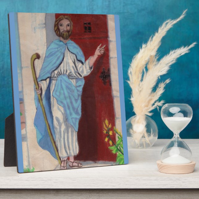 I STAND AT THE DOOR AND KNOCK, JESUS plaque (Side)