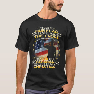 I Stand For Our Flag I Kneel For The Cross Christi T-Shirt