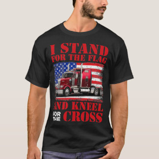 I Stand For The Flag And Kneel Cross T-Shirt