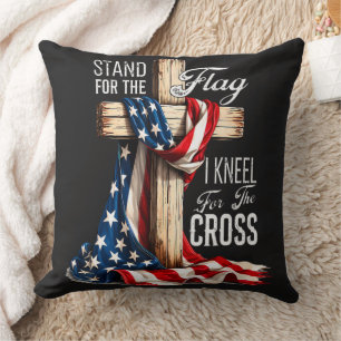 I Stand For The Flag And Kneel For The Cross Cushion