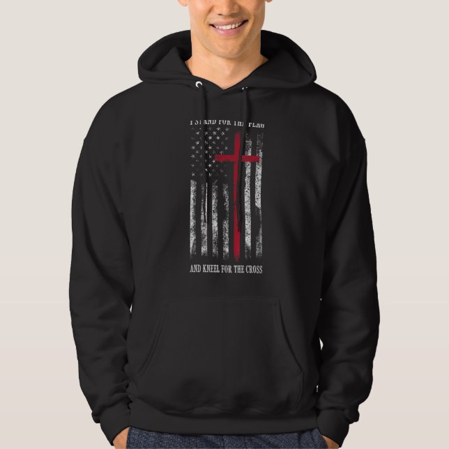 I Stand for the Flag and Kneel for the Cross Shirt (Front)