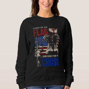 I Stand For The Flag And Kneel For The Cross T Vet Sweatshirt