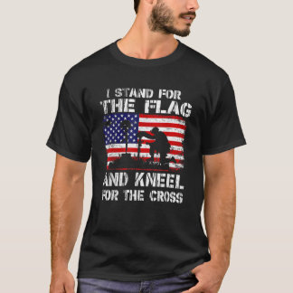 I Stand For The Flag And Kneel For The Cross Us Fl T-Shirt