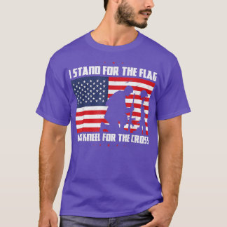 I Stand For The Flag And Kneel For The Cross USA F T-Shirt