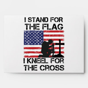 I Stand for The Flag Kneel for The Cross Flag USA Envelope