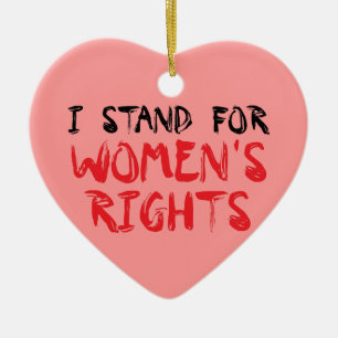 I stand for women's rights Christmas ornament
