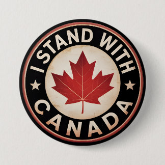 I stand with Canada 7.5 Cm Round Badge