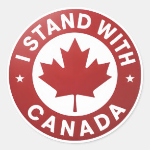 I stand with Canada Classic Round Sticker
