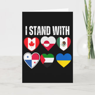 I Stand With Canada Greenland Mexico Panama Gaza U Card