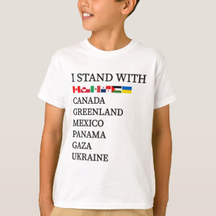 I Stand With Canada Greenland Mexico Panama Gaza U T-Shirt