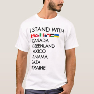 I Stand With Canada Greenland Mexico Panama Gaza U T-Shirt