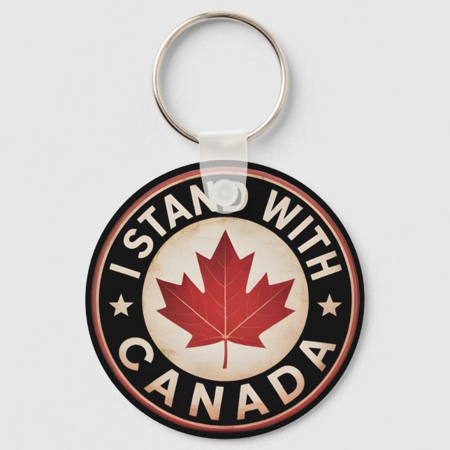 I stand with Canada Key Ring (Front)