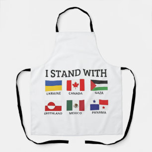 I Stand With Canada Mexico Gaza Ukraine Apron