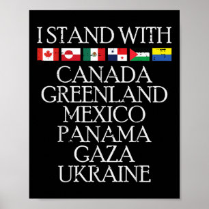 I Stand With Canda Greenland Mexico Ukraine Men Wo Poster