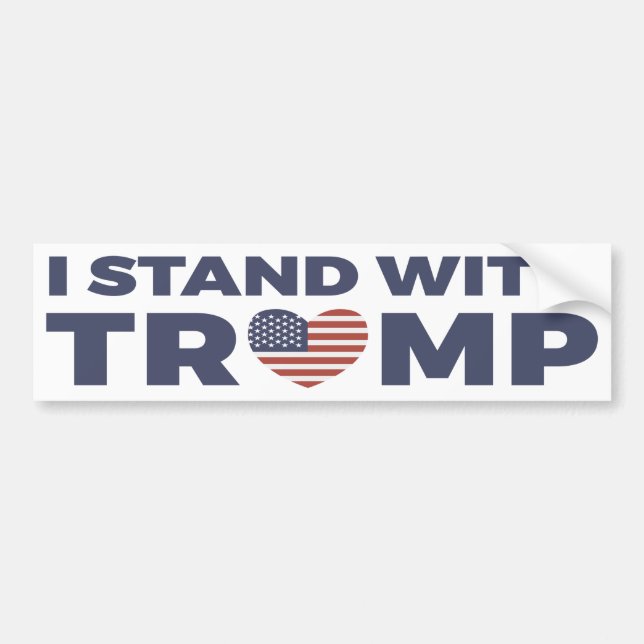 I Stand with Donald Trump Bumper Sticker (Front)