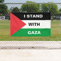 I stand with Gaza custom text Palestine flag