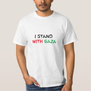 I stand with Gaza distressed grunge text T-Shirt