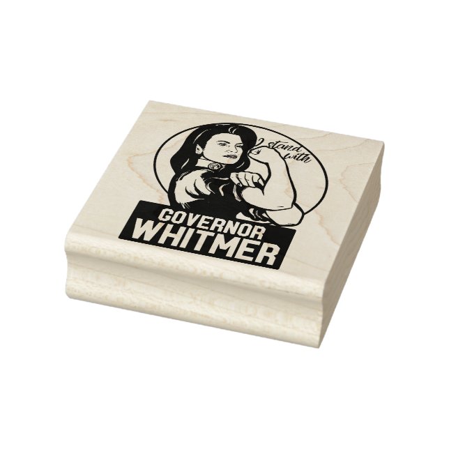I stand with Governor Whitmer Rubber Stamp (Stamp)
