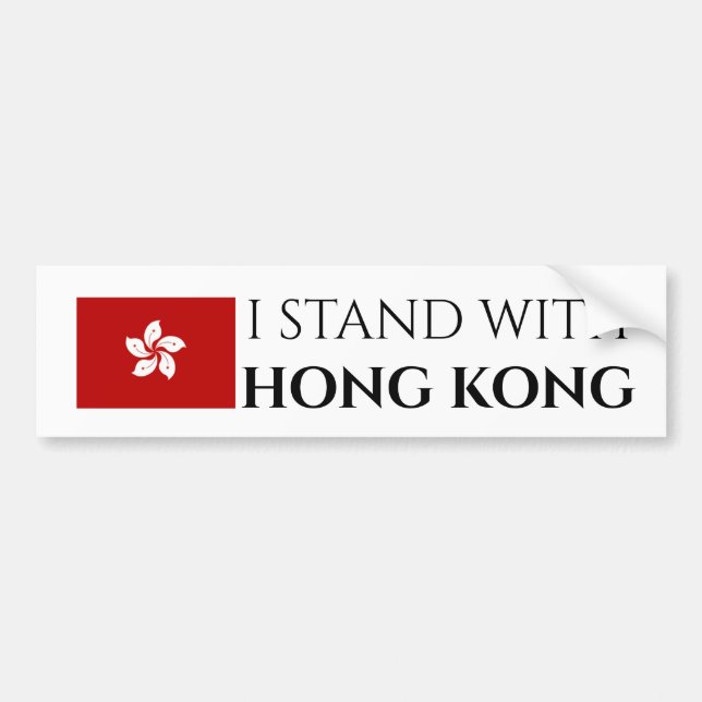 I Stand With Hong Kong Bumper Sticker (Front)