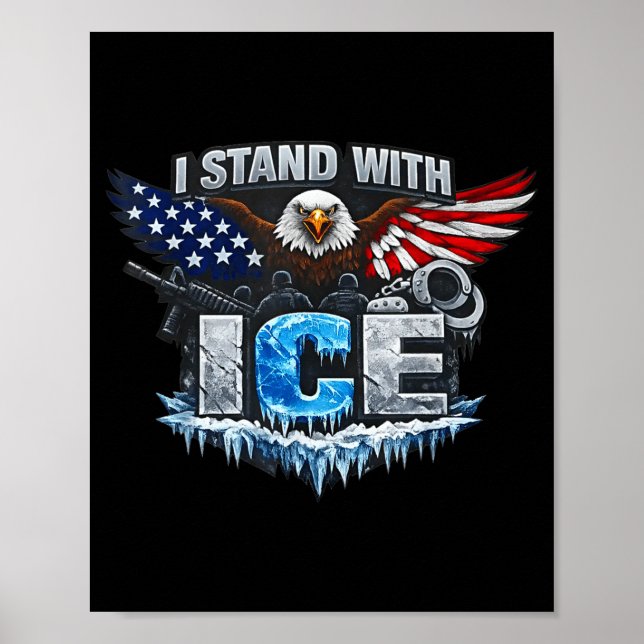 I stand with ice support ice  poster (Front)