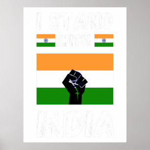 I stand with india poster